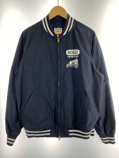 【中古品】【メンズ】 A BATHING APE アベイシングエイプ URSUS BAPE  ZIP JACKET アーサスベイプ ジップジャケット アウター 142-250218-jt-02-min サイズ：L カラー：ネイビー 万代Net店