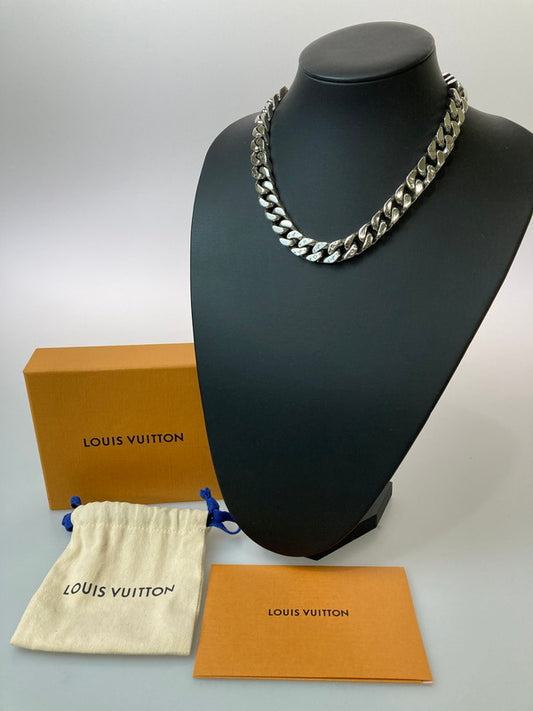 【中古品】【メンズ/レディース】 LOUIS VUITTON ルイ・ヴィトン M69987 コリエ・LVチェーンリンクス ネックレス アクセサリー 179-250218-AS-9-min カラー：シルバー 万代Net店