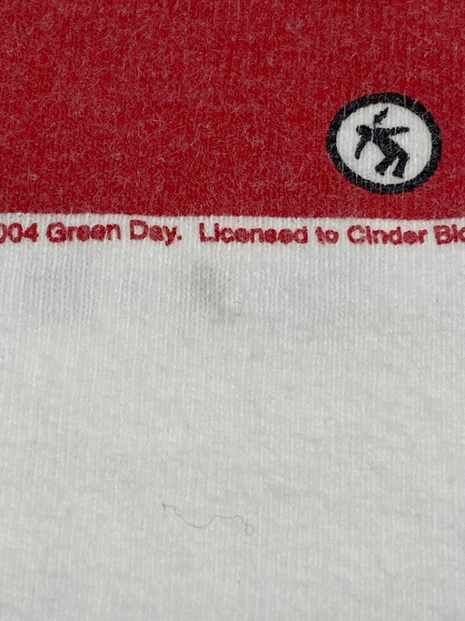 【中古品】【メンズ】  GREENDAY 2005 AMERICAN IDIOT S S TEE グリーンデイ 2005年 アメリカン・イディオット 半袖Tシャツ トップス 146-250218-jt-08-min サイズ：S カラー：ホワイト 万代Net店