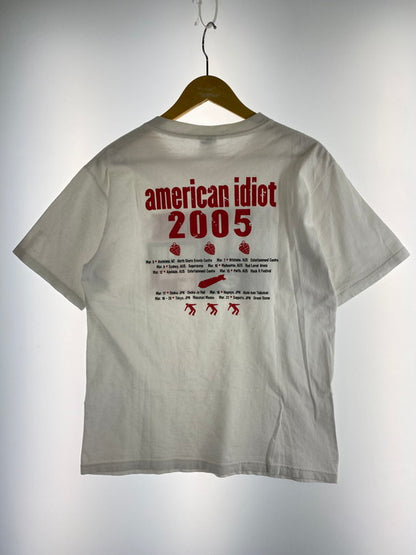 【中古品】【メンズ】  GREENDAY 2005 AMERICAN IDIOT S S TEE グリーンデイ 2005年 アメリカン・イディオット 半袖Tシャツ トップス 146-250218-jt-08-min サイズ：S カラー：ホワイト 万代Net店