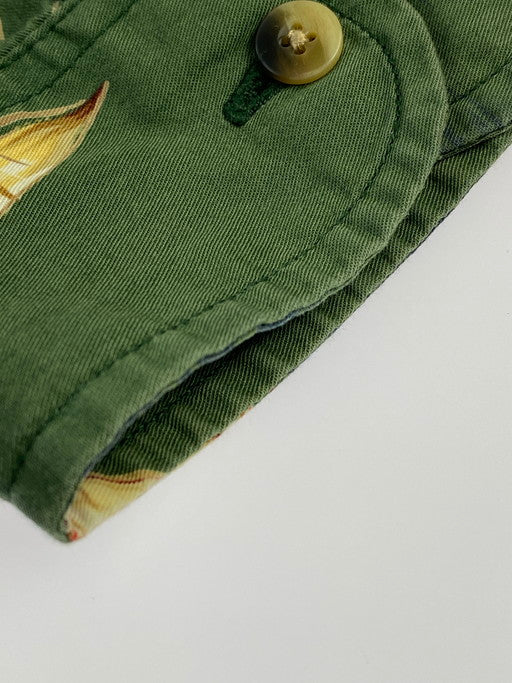 【中古品】【メンズ】 NAUTICA ノーティカ YACHT ALL OVER GRAPHIC SHIRT ヨット オールオーバー グラフィック プリント シャツ 長袖トップス 146-250221-me-16-min サイズ：XL カラー：グリーン系 万代Net店