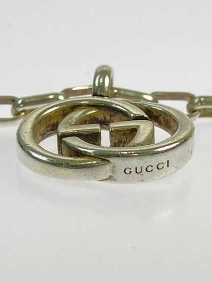 【中古品】【メンズ/レディース】 GUCCI グッチ 190484 J8400 8106 インターロッキングG ネックレス アクセサリー 182-250216-AS-23-min カラー：シルバー 万代Net店