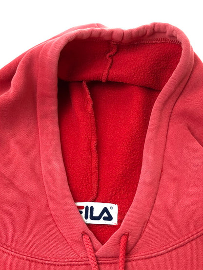 【現状渡し品】【メンズ】 FILA フィラ 90S LOGO HOODIE ロゴフーディ 146-260423-zi-10-min カラー：レッド系 万代Net店