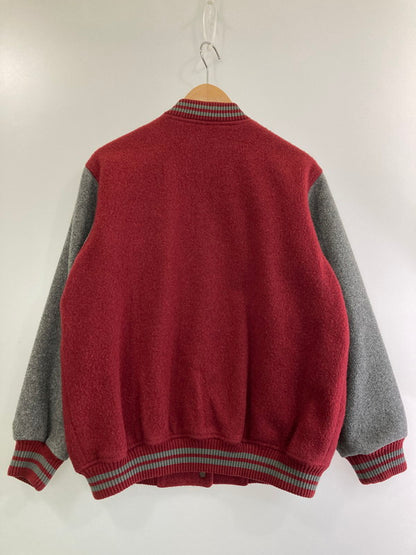 【中古品】【メンズ】 ウールスタジャン アウター 146-250209-ks-76-min サイズ：L カラー：グレー/レッド 万代Net店