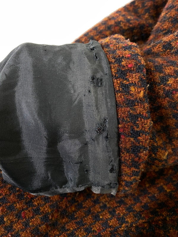 【現状渡し品】【レディース】 L.L.BEAN エルエルビーン 70S-80S USA製 千鳥格子 ロングコート 70年代 80年代 D614 ヴィンテージ アウター 169-260918-hu-30-min サイズ：S カラー：ブラウン/ブラック（千鳥格子） 万代Net店