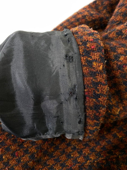 【現状渡し品】【レディース】 L.L.BEAN エルエルビーン 70S-80S USA製 千鳥格子 ロングコート 70年代 80年代 D614 ヴィンテージ アウター 169-260918-hu-30-min サイズ：S カラー：ブラウン/ブラック（千鳥格子） 万代Net店