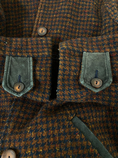 【現状渡し品】【レディース】 L.L.BEAN エルエルビーン 70S-80S USA製 千鳥格子 ロングコート 70年代 80年代 D614 ヴィンテージ アウター 169-260918-hu-30-min サイズ：S カラー：ブラウン/ブラック（千鳥格子） 万代Net店