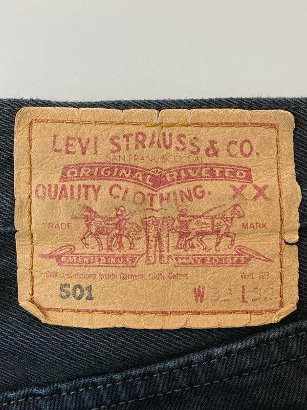 【中古品】【メンズ】 Levi's リーバイス 501 BLACK DENIM PANTS デニムパンツ 157-250223-ks-16-min サイズ：32×32 カラー：ブラック  万代Net店