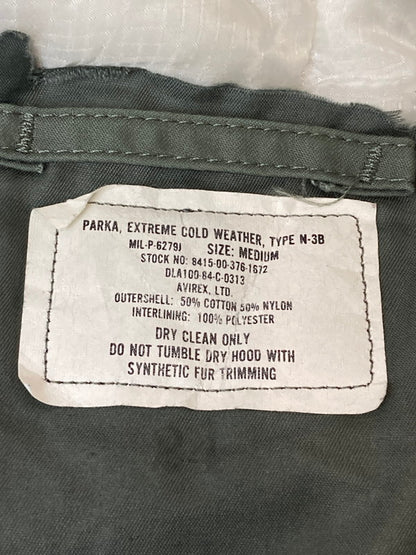 【現状渡し品】【メンズ】 US ARMY ユーエスアーミー 8415-00-376-1672 80S N-3B アウター 146-250209-ks-69-min サイズ：M カラー：カーキ 万代Net店