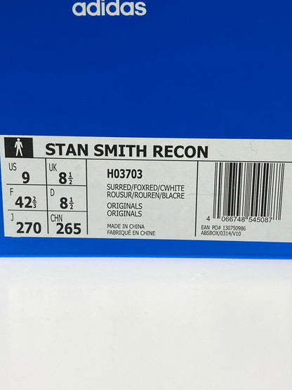 【中古美品】【メンズ】 adidas アディダス JH03703 STAN SMITH RECON 靴 シューズ スニーカー 161-250218-AS-17-min サイズ：27cm カラー：レッド系 万代Net店