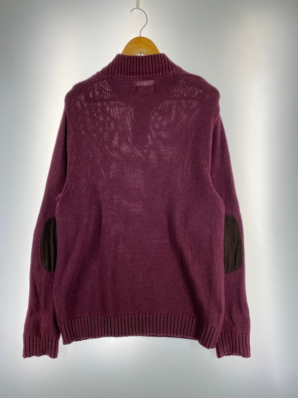 【現状渡し品】【メンズ】 CHAPS チャップス エルボーパッチ LS COTTON KNIT ロングスリーブ コットンニット メンズ トップス 146-260617-KS-23-min サイズ：L カラー：ボルドー 万代Net店