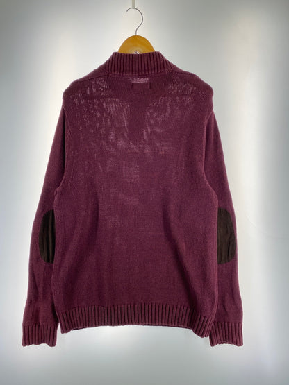 【現状渡し品】【メンズ】 CHAPS チャップス エルボーパッチ LS COTTON KNIT ロングスリーブ コットンニット メンズ トップス 146-260617-KS-23-min サイズ：L カラー：ボルドー 万代Net店