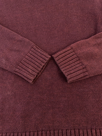 【現状渡し品】【メンズ】 CHAPS チャップス エルボーパッチ LS COTTON KNIT ロングスリーブ コットンニット メンズ トップス 146-260617-KS-23-min サイズ：L カラー：ボルドー 万代Net店