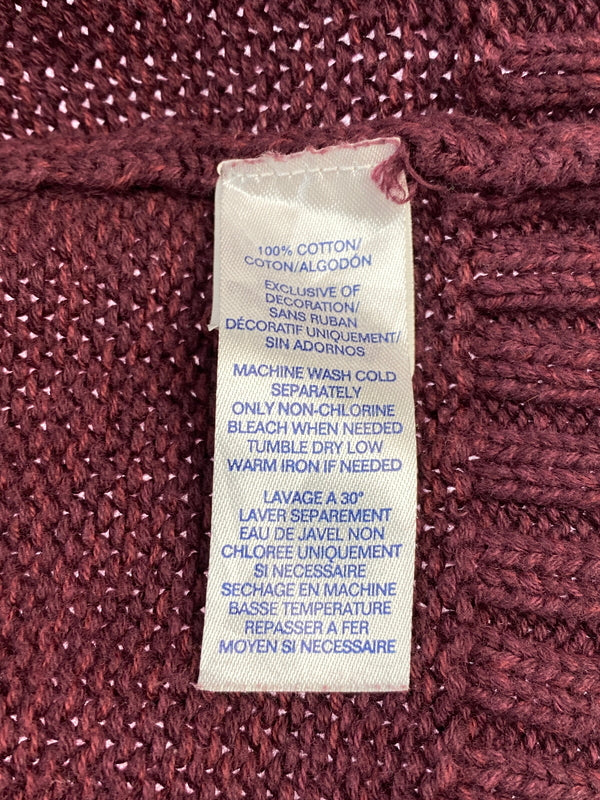 【現状渡し品】【メンズ】 CHAPS チャップス エルボーパッチ LS COTTON KNIT ロングスリーブ コットンニット メンズ トップス 146-260617-KS-23-min サイズ：L カラー：ボルドー 万代Net店