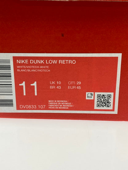 【中古美品】【メンズ】  NIKE ナイキ DV0833-107 DUNK LOW RETRO  VIOTECH WHITE 靴 シューズ スニーカー 160-250216-AS-3-min サイズ：29cm カラー：パープル/ホワイト 万代Net店