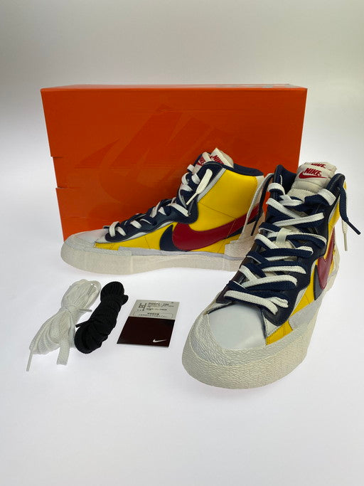 【中古美品】【メンズ】  NIKE×SACAI ナイキ × サカイ BV0072-700 BLAZER MID SACAI  VARSITY MAIZE 靴 シューズ スニーカー 160-250216-AS-12-min サイズ：29cm カラー：イエロー/ネイビー系 万代Net店