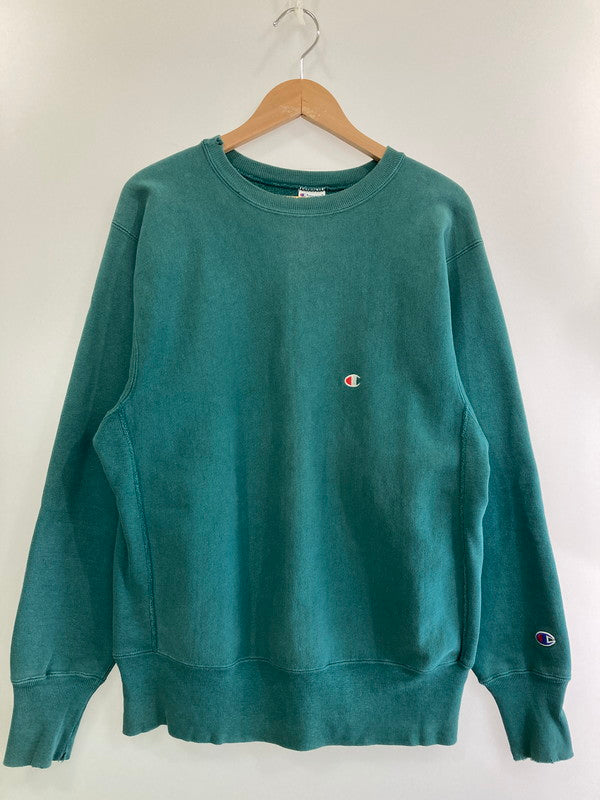 【中古品】【メンズ】 Champion チャンピオン REVERSE WEAVE SWEATSHIRT 90'S リバースウィーブ スウェットシャツ トレーナー メンズ トップス 146-250219-em-15-min サイズ：L カラー：グリーン 万代Net店