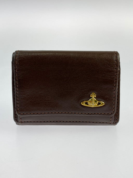 【中古品】【レディース】 Vivienne Westwood ヴィヴィアンウエストウッド 3318M1J3 三つ折り コンパクト財布 201-250216-AS-32-min カラー：ブラウン 万代Net店