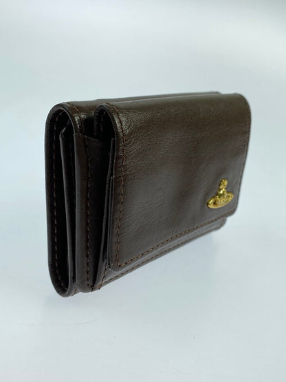 【中古品】【レディース】 Vivienne Westwood ヴィヴィアンウエストウッド 3318M1J3 三つ折り コンパクト財布 201-250216-AS-32-min カラー：ブラウン 万代Net店