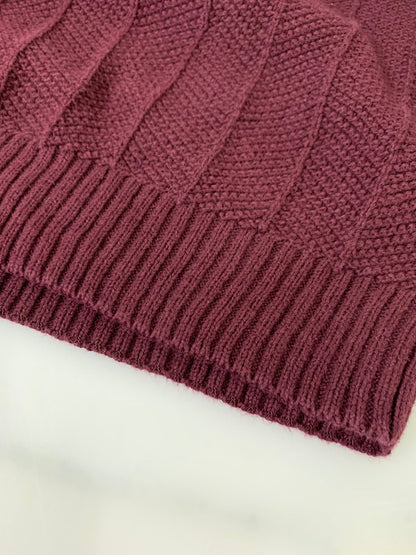 【中古品】【メンズ】 CHAPS チャップス POLO RALPH LAUREN ラルフローレン LS COTTON KNIT ロングスリーブ コットンニット トップス 146-260409-SH-25-min サイズ：L カラー：ワインレッド 万代Net店
