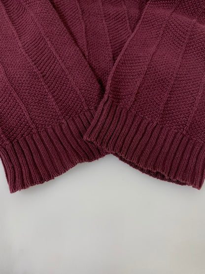 【中古品】【メンズ】 CHAPS チャップス POLO RALPH LAUREN ラルフローレン LS COTTON KNIT ロングスリーブ コットンニット トップス 146-260409-SH-25-min サイズ：L カラー：ワインレッド 万代Net店