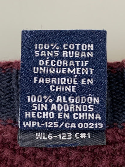 【中古品】【メンズ】 CHAPS チャップス POLO RALPH LAUREN ラルフローレン LS COTTON KNIT ロングスリーブ コットンニット トップス 146-260409-SH-25-min サイズ：L カラー：ワインレッド 万代Net店