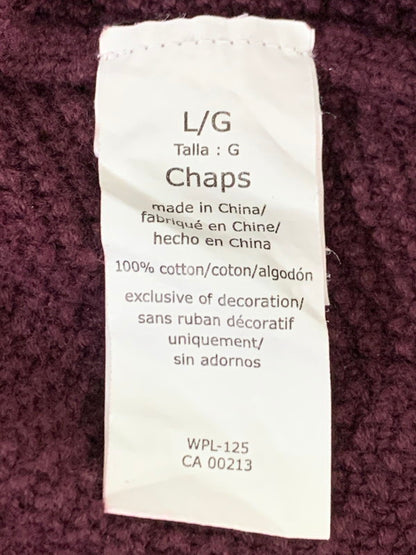 【中古品】【メンズ】 CHAPS チャップス POLO RALPH LAUREN ラルフローレン LS COTTON KNIT ロングスリーブ コットンニット トップス 146-260409-SH-25-min サイズ：L カラー：ワインレッド 万代Net店