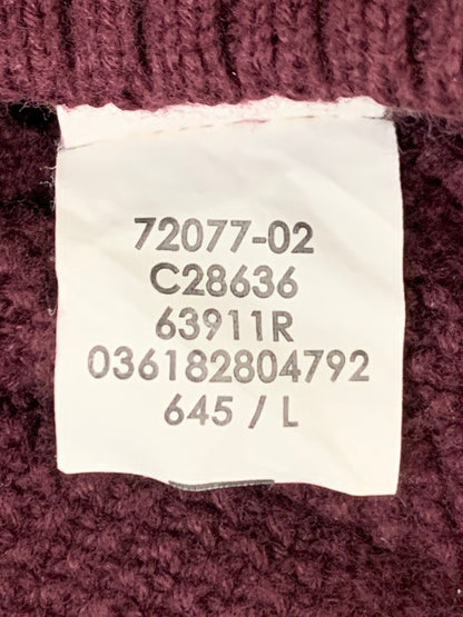【中古品】【メンズ】 CHAPS チャップス POLO RALPH LAUREN ラルフローレン LS COTTON KNIT ロングスリーブ コットンニット トップス 146-260409-SH-25-min サイズ：L カラー：ワインレッド 万代Net店