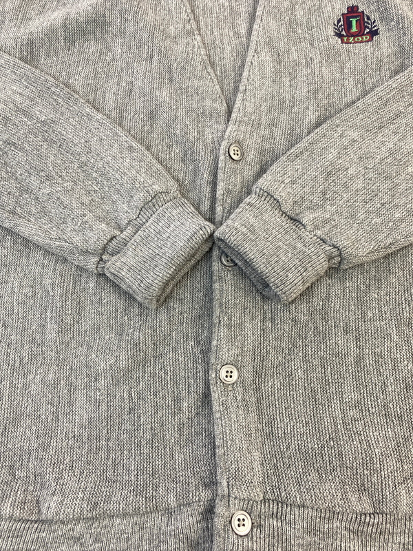 【現状渡し品】【メンズ】 IZOD アイゾッド メキシコ製 LS ACRYLIC CARDIGAN ロングスリーブ アクリル カーディガン メンズ トップス 146-260617-KS-26-min サイズ：L カラー：グレー 万代Net店