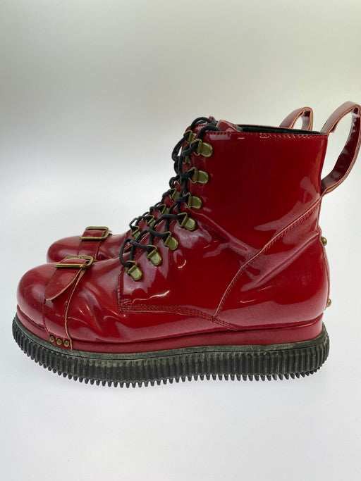 【中古品】【メンズ】  MILK BOY ミルクボーイ BUCKLE BOOTS 靴 シューズ ブーツ 165-250218-AS-35-min カラー：レッド 万代Net店