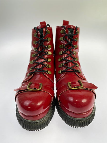 【中古品】【メンズ】  MILK BOY ミルクボーイ BUCKLE BOOTS 靴 シューズ ブーツ 165-250218-AS-35-min カラー：レッド 万代Net店