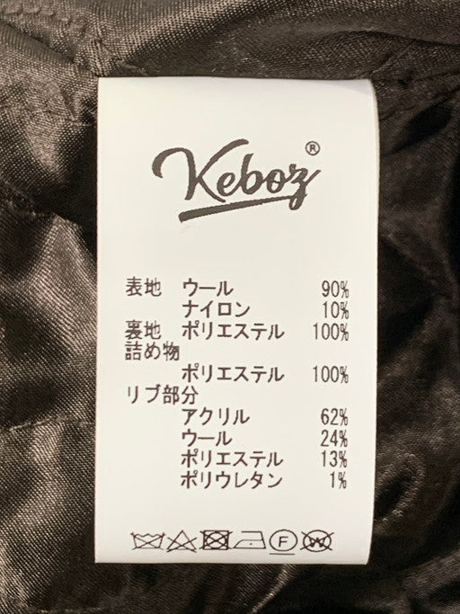 【中古品】【メンズ】  KEBOZ MELTON VARSITY JACKET ケボズ ウールメルトン バーシティジャケット アウター 142-250212-yn-28-min サイズ：L カラー：マスタード 万代Net店