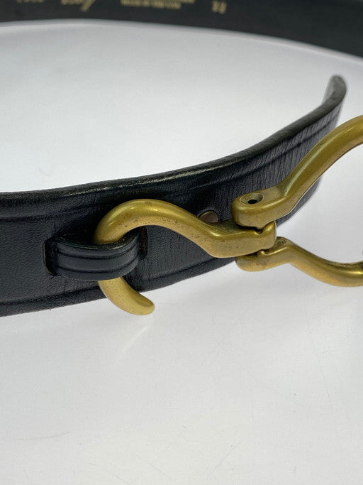 【中古品】【メンズ】  TORY LEATHER トリーレザー 2962 LEATHER BELT ベルト 205-250218-AS-6-min サイズ：32 カラー：ブラック 万代Net店