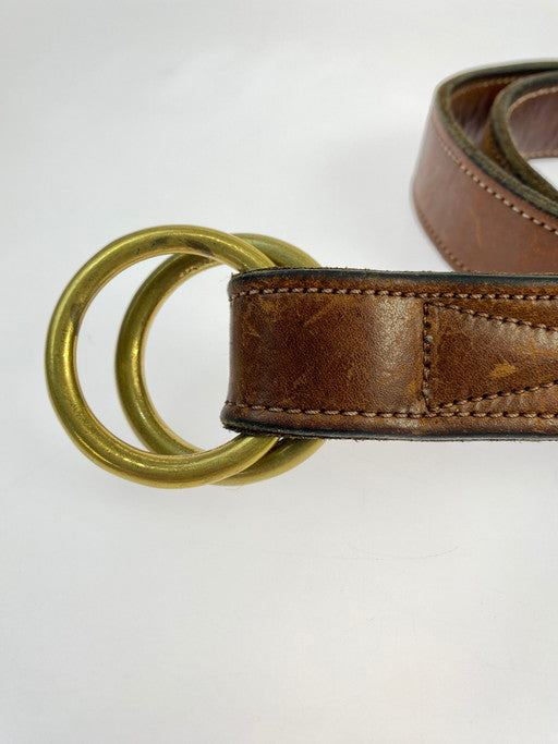 【中古品】【メンズ】 Engineered Garments エンジニアードガーメンツ LEATHER BELT ベルト 205-250218-AS-5-min サイズ：32 カラー：ブラウン 万代Net店