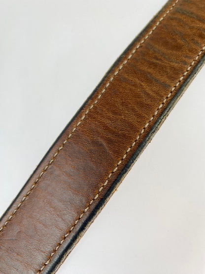 【中古品】【メンズ】 Engineered Garments エンジニアードガーメンツ LEATHER BELT ベルト 205-250218-AS-5-min サイズ：32 カラー：ブラウン 万代Net店