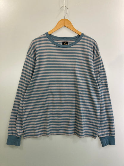 【中古品】【メンズ】  NEEDLES ニードルズ NS269 L S CREW NECK TEE クルーネックTシャツ 140-250215-ks-12-min サイズ：L カラー：ブルー系 万代Net店