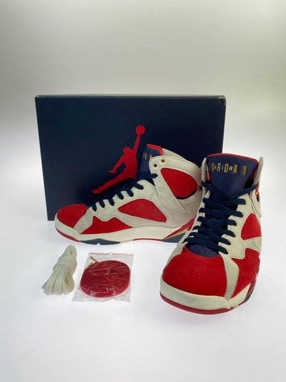 【中古品】【メンズ】  NIKE×TROPHY ROOM ナイキ × トロフィールーム DM1195-474 AIR JORDAN 7 RETRO SP  TRUE RED AND OBSIDIAN 靴 シューズ スニーカー 160-250216-AS-14-min サイズ：27cm カラー：ホワイト/レッド/ネイビー 万代Net店