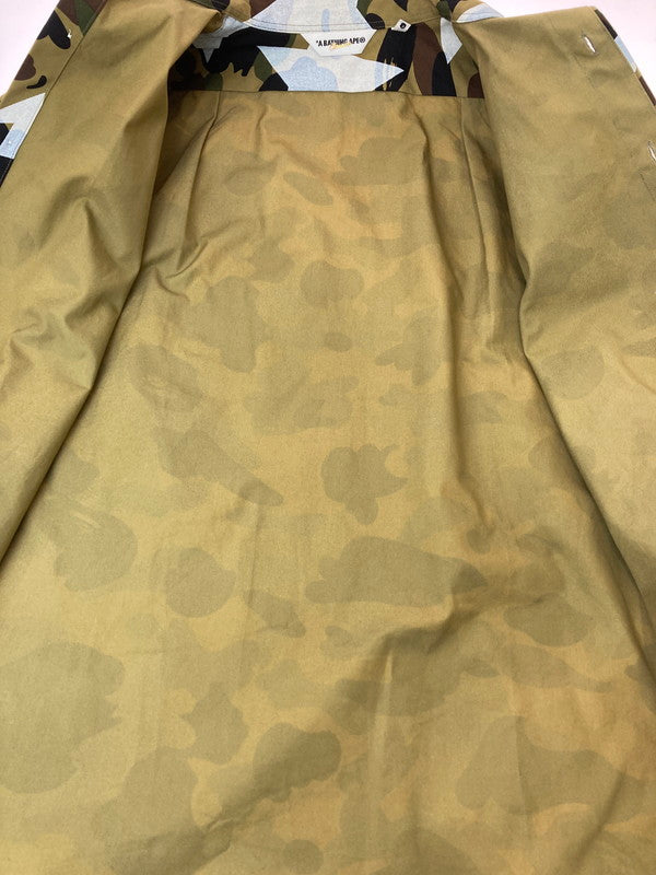 【中古品】【メンズ】 A BATHING APE アベイシングエイプ CAMO STAR SHIRT カモスターシャツ 長袖シャツ トップス 142-250218-yn-16-min サイズ：XL カラー：カモフラージュ 万代Net店