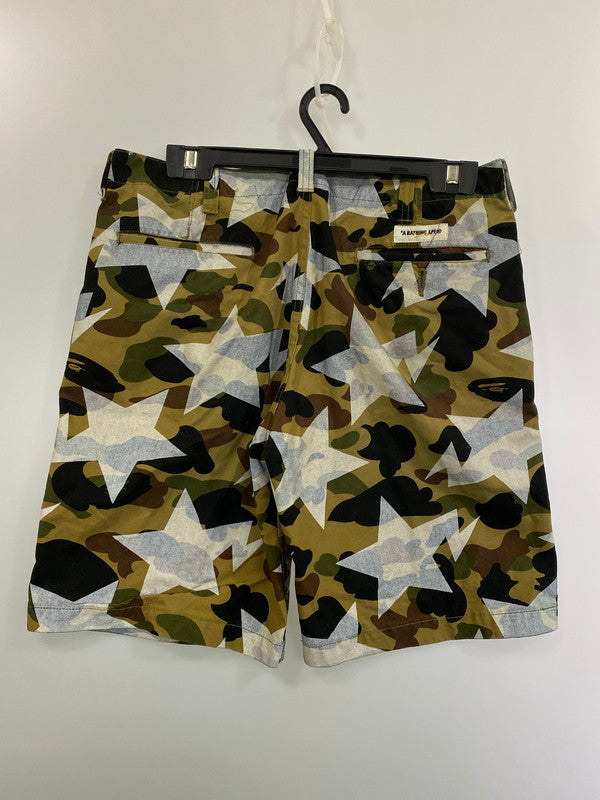 【中古品】【メンズ】  A BATHING APE ア・ベイシング・エイプ STAR CAMO SHORTS カモショーツ 153-250215-ks-65-min サイズ：L カラー：カモ柄 万代Net店