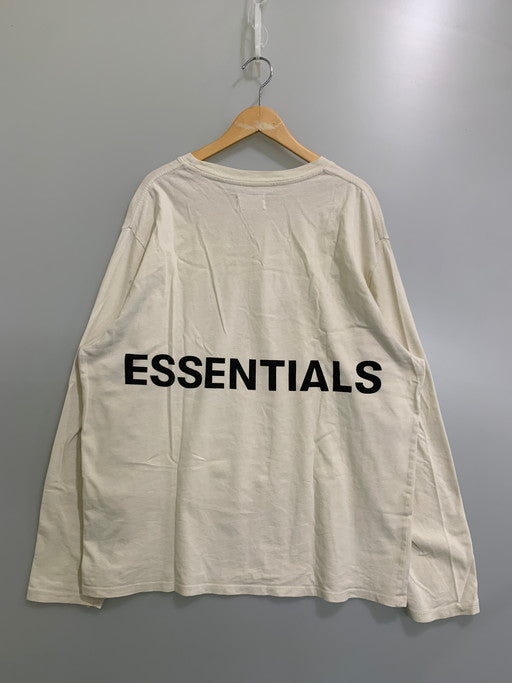 【中古品】【メンズ】  FOG ESSENTIALS L/S BACK LOGO TEE エフオージーエッセンシャルズ ロングスリーブ バックロゴ Tシャツ 長袖Tシャツ トップス 142-250218-yn-32-min サイズ：M カラー：アイボリー 万代Net店