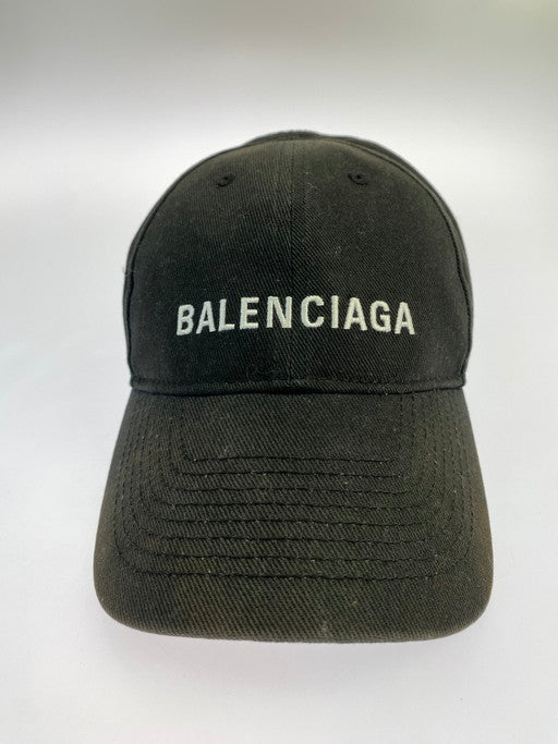 【中古品】【メンズ/レディース】 BALENCIAGA バレンシアガ FW17 ARCHETYPE CANVAS CAP 帽子 キャップ 183-250223-AS-12-min サイズ：L(59cm) カラー：ブラック 万代Net店