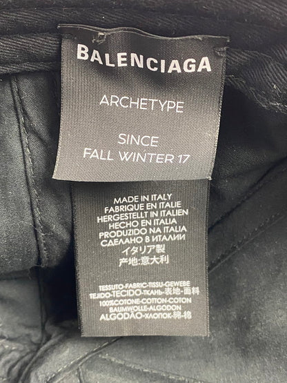 【中古品】【メンズ/レディース】 BALENCIAGA バレンシアガ FW17 ARCHETYPE CANVAS CAP 帽子 キャップ 183-250223-AS-12-min サイズ：L(59cm) カラー：ブラック 万代Net店