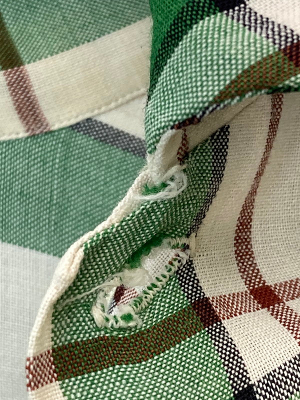 【現状渡し品】【メンズ】 BOND ボンド 60S L S CHECK SHIRT チェックシャツ トップス 146-250215-ks-05-min サイズ：M カラー：グリーン系 万代Net店