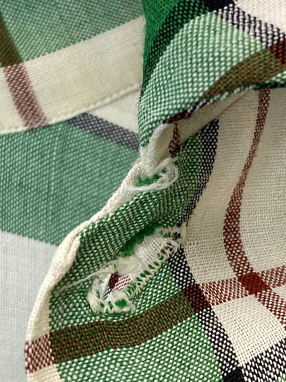 【現状渡し品】【メンズ】 BOND ボンド 60S L S CHECK SHIRT チェックシャツ トップス 146-250215-ks-05-min サイズ：M カラー：グリーン系 万代Net店