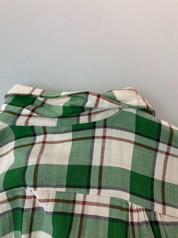 【現状渡し品】【メンズ】 BOND ボンド 60S L S CHECK SHIRT チェックシャツ トップス 146-250215-ks-05-min サイズ：M カラー：グリーン系 万代Net店