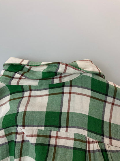 【現状渡し品】【メンズ】 BOND ボンド 60S L S CHECK SHIRT チェックシャツ トップス 146-250215-ks-05-min サイズ：M カラー：グリーン系 万代Net店