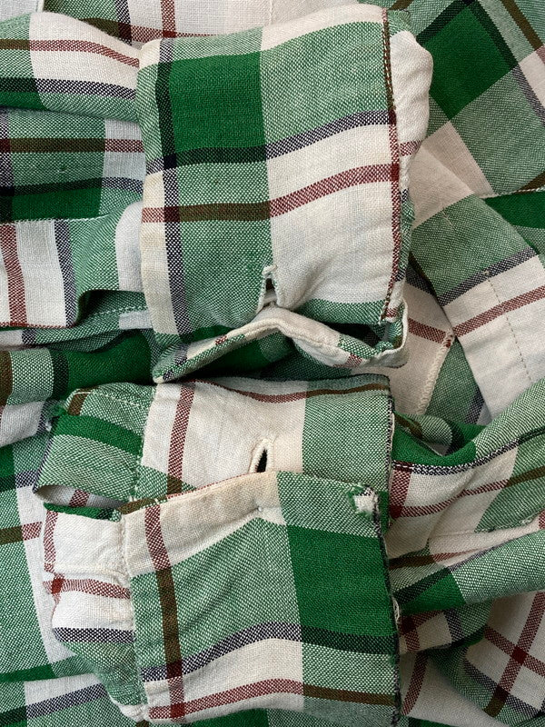 【現状渡し品】【メンズ】 BOND ボンド 60S L S CHECK SHIRT チェックシャツ トップス 146-250215-ks-05-min サイズ：M カラー：グリーン系 万代Net店