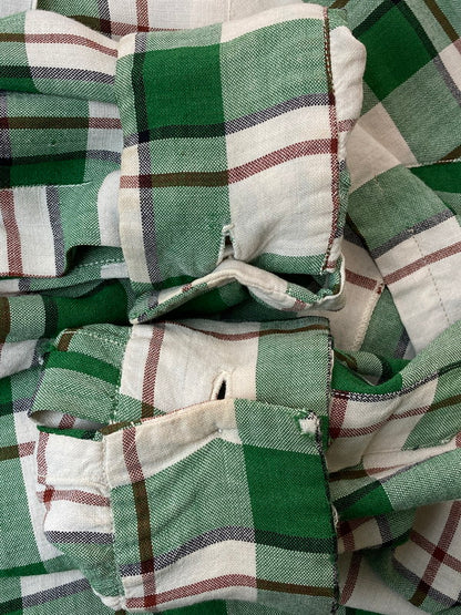 【現状渡し品】【メンズ】 BOND ボンド 60S L S CHECK SHIRT チェックシャツ トップス 146-250215-ks-05-min サイズ：M カラー：グリーン系 万代Net店