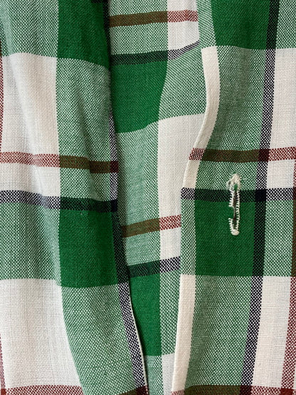 【現状渡し品】【メンズ】 BOND ボンド 60S L S CHECK SHIRT チェックシャツ トップス 146-250215-ks-05-min サイズ：M カラー：グリーン系 万代Net店