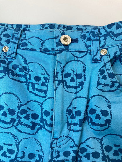 【中古品】【メンズ】  HYSTERIC GLAMOUR ヒステリックグラマー 3AP-2582 90S　SKULL PRINT PANT スカルプリントパンツ 151-250215-ks-55-min サイズ：M カラー：ブルー 万代Net店